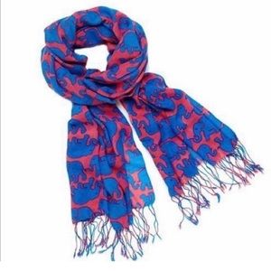 NWOT$128 Lilly Pulitzer Murfee Elephant cashmere scarf 80” x 28”